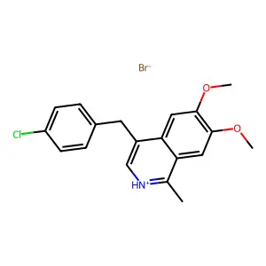 Isoquinoline, 4-(p-chlorobenzyl)-6,7-dimethoxy-1-methyl-, hydrobromide structure
