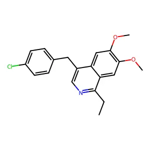 4-(4-Chlorobenzyl)-1-ethyl-6,7-dimethoxyisoquinoline structure