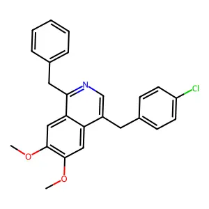 1-Benzyl-4-(4-chlorobenzyl)-6,7-dimethoxyisoquinoline structure