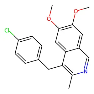 4-(4-Chlorobenzyl)-6,7-dimethoxy-3-methylisoquinoline structure