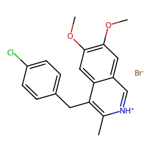 Isoquinoline, 4-(p-chlorobenzyl)-6,7-dimethoxy-3-methyl-, hydrobromide structure