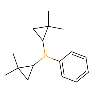Bis(2,2-dimethylcyclopropyl)-phenylphosphane structure