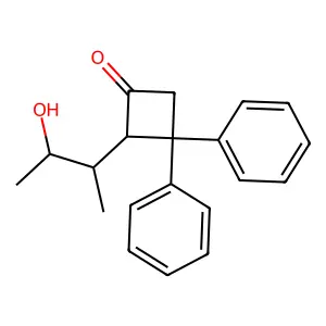 2-(2-Hydroxy-1-methylpropyl)-3,3-diphenylcyclobutanone structure