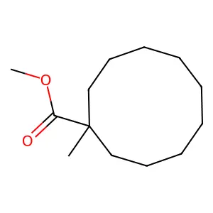 1-Cyclodecanecarboxylic acid, 1-methyl-, methyl ester structure