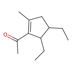 Ethanone, 1-(4,5-diethyl-2-methyl-1-cyclopenten-1-yl)- structure