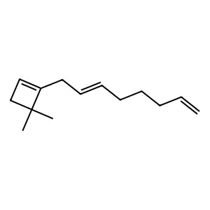 4,4-Dimethyl-1-(octa-2,7-dien-1-yl)cyclobut-1-ene structure