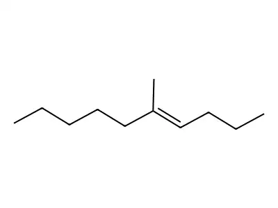 (E)-5-Methyl-4-decene structure