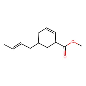 methyl 5-but-2-enylcyclohex-2-ene-1-carboxylate structure