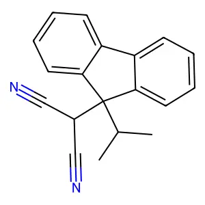 [9-(Propan-2-yl)-9H-fluoren-9-yl]propanedinitrile structure