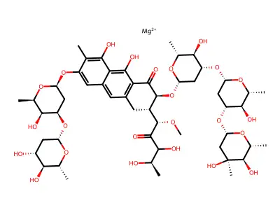 Mithramycin magnesium salt structure