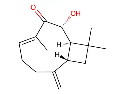 2-Hydroxy-4,11,11-trimethyl-8-methylidenebicyclo[7.2.0]undec-4-en-3-one structure