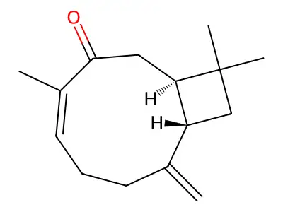 4,11,11-Trimethyl-8-methylidenebicyclo[7.2.0]undec-4-en-3-one structure