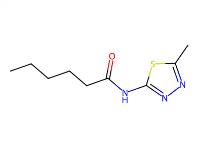 N-(5-methyl-1,3,4-thiadiazol-2-yl)hexanamide structure