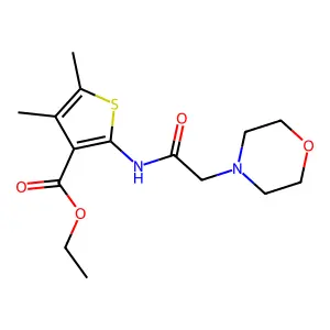 Ethyl 4,5-dimethyl-2-[(morpholin-4-ylacetyl)amino]thiophene-3-carboxylate structure