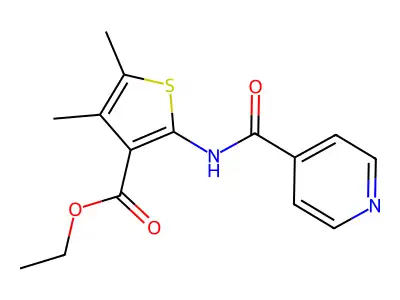 Ethyl 4,5-dimethyl-2-(pyridine-4-carbonylamino)thiophene-3-carboxylate structure