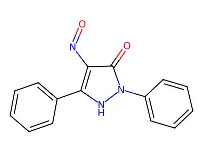 4-nitroso-2,5-diphenyl-1H-pyrazol-3-one structure