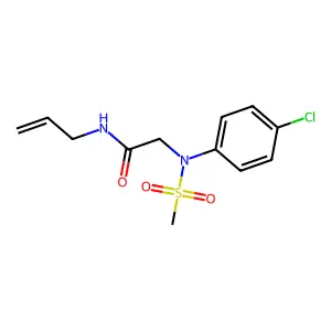 2-(4-chloro-N-methylsulfonylanilino)-N-prop-2-enylacetamide structure