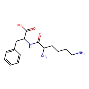 2-(2,6-Diaminohexanoylamino)-3-phenylpropanoic acid structure