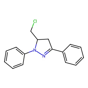 1H-Pyrazole, 5-(chloromethyl)-4,5-dihydro-1,3-diphenyl- structure