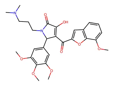 1-[3-(Dimethylamino)propyl]-3-hydroxy-4-[(7-methoxybenzo[d]furan-2-yl)carbonyl]-5-(3,4,5-trimethoxyphenyl)-3-pyrrolin-2-one structure