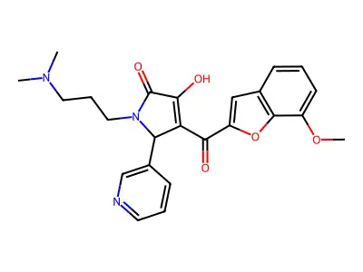 1-(3-(dimethylamino)propyl)-3-hydroxy-4-(7-methoxybenzofuran-2-carbonyl)-5-(pyridin-3-yl)-1H-pyrrol-2(5H)-one structure