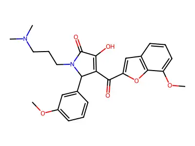 1-[3-(Dimethylamino)propyl]-3-hydroxy-4-[(7-methoxybenzo[d]furan-2-yl)carbonyl]-5-(3-methoxyphenyl)-3-pyrrolin-2-one structure