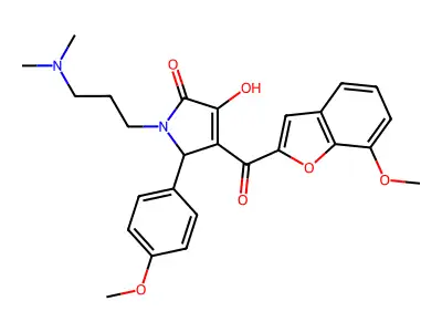 1-[3-(Dimethylamino)propyl]-3-hydroxy-4-[(7-methoxybenzo[d]furan-2-yl)carbonyl]-5-(4-methoxyphenyl)-3-pyrrolin-2-one structure