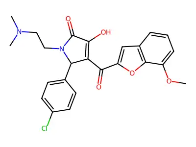 1-[2-(dimethylamino)ethyl]-5-(4-chlorophenyl)-3-hydroxy-4-[(7-methoxybenzo[d]f uran-2-yl)carbonyl]-3-pyrrolin-2-one structure