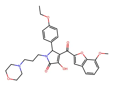 5-(4-ethoxyphenyl)-3-hydroxy-4-[(7-methoxybenzo[d]furan-2-yl)carbonyl]-1-(3-mo rpholin-4-ylpropyl)-3-pyrrolin-2-one structure