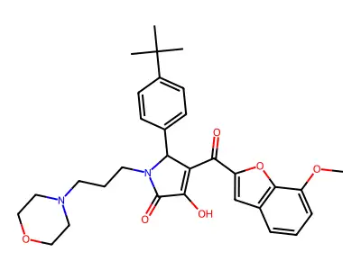 5-[4-(Tert-butyl)phenyl]-3-hydroxy-4-[(7-methoxybenzo[d]furan-2-yl)carbonyl]-1-(3-morpholin-4-ylpropyl)-3-pyrrolin-2-one structure