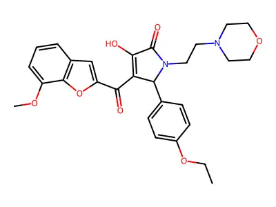 5-(4-ethoxyphenyl)-3-hydroxy-4-[(7-methoxybenzo[d]furan-2-yl)carbonyl]-1-(2-mo rpholin-4-ylethyl)-3-pyrrolin-2-one structure