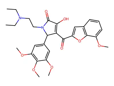 1-[2-(Diethylamino)ethyl]-3-hydroxy-4-[(7-methoxybenzo[d]furan-2-yl)carbonyl]-5-(3,4,5-trimethoxyphenyl)-3-pyrrolin-2-one structure