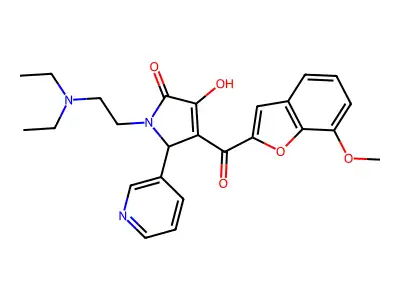 1-(2-(diethylamino)ethyl)-3-hydroxy-4-(7-methoxybenzofuran-2-carbonyl)-5-(pyridin-3-yl)-1H-pyrrol-2(5H)-one structure