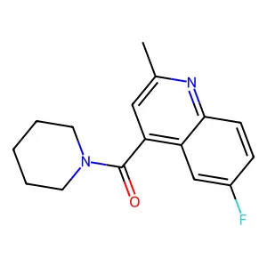 (6-Fluoro-2-methylquinolin-4-yl)(piperidin-1-yl)methanone structure