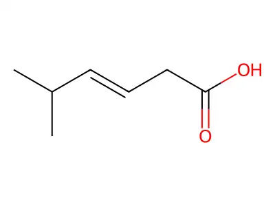 (E)-5-methylhex-3-enoic acid structure