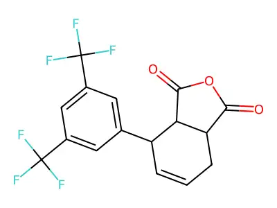 4-[3,5-Di(trifluoromethyl)phenyl]-1,3,3a,4,7,7a-hexahydroisobenzofuran-1,3-dione structure