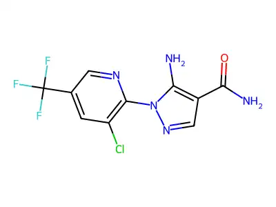 5-amino-1-(3-chloro-5-(trifluoromethyl)pyridin-2-yl)-1H-pyrazole-4-carboxamide structure