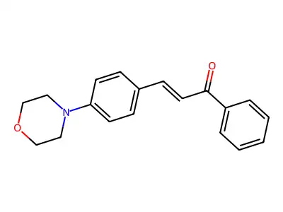 3-[4-(4-morpholinyl)phenyl]-1-phenyl-2-propen-1-one structure