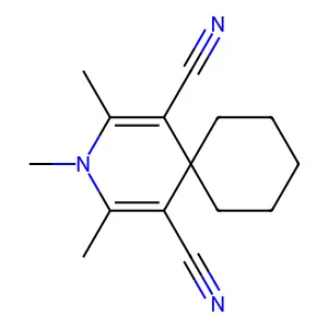 3-Azaspiro[5.5]undeca-1,4-diene-1,5-dicarbonitrile, 2,3,4-trimethyl- structure