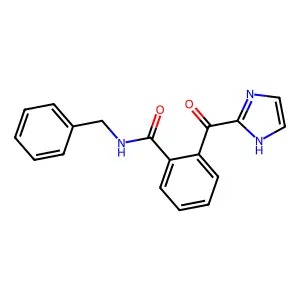 N-benzyl-2-(1H-imidazole-2-carbonyl)benzamide structure