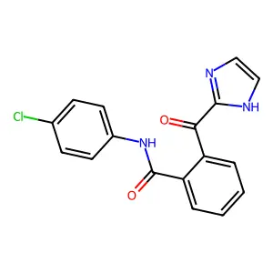 N-(4-chlorophenyl)-2-(1H-imidazole-2-carbonyl)benzamide structure