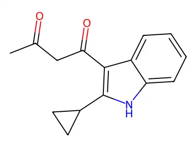 1,3-Butanedione, 1-(2-cyclopropyl-1H-indol-3-yl)- structure