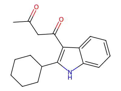 1,3-Butanedione, 1-(2-cyclohexyl-1H-indol-3-yl)- structure
