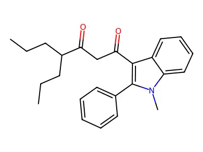 1,3-Heptanedione, 1-(1-methyl-2-phenyl-1H-indol-3-yl)-4-propyl- structure