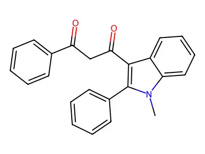 1,3-Propanedione, 1-(1-methyl-2-phenyl-1H-indol-3-yl)-3-phenyl- structure