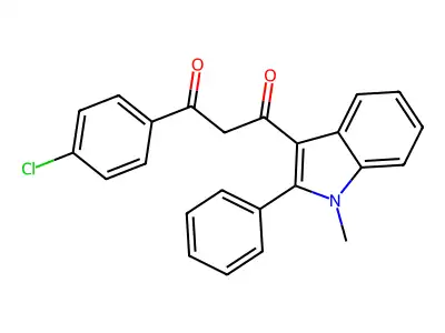 1,3-Propanedione, 1-(4-chlorophenyl)-3-(1-methyl-2-phenyl-1H-indol-3-yl)- structure