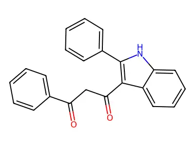 1,3-Propanedione, 1-phenyl-3-(2-phenyl-1H-indol-3-yl)- structure