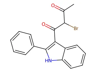 1,3-Butanedione, 2-bromo-1-(2-phenyl-1H-indol-3-yl)- structure