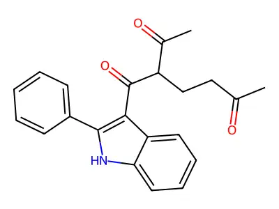 3-(2-Phenyl-1H-indole-3-carbonyl)heptane-2,6-dione structure