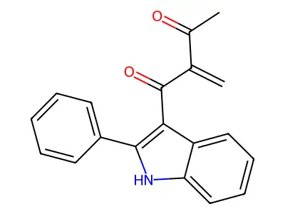 1,3-Butanedione, 2-methylene-1-(2-phenyl-1H-indol-3-yl)- structure